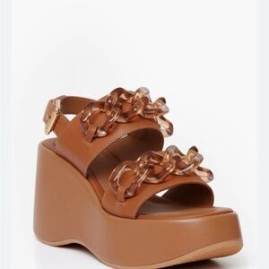 See By Chloé Mahe size 38(8) brown wedge